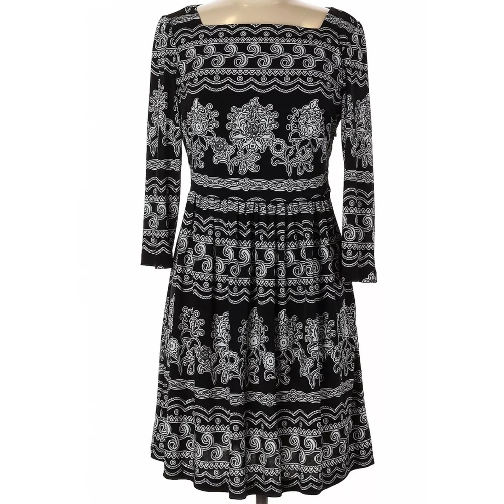 INDICATION WOMEN BLACK & WHITE SMALL DRESS